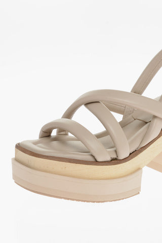 Faux Leather MARINE Slingback Sandals Heel 8cm