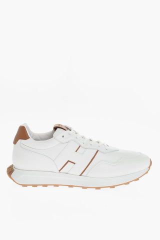 Sneaker Basse in Pelle con Suola Logata