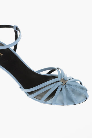 Leather TRIOMPHE Ankle-Strap Sandals Heel 6cm