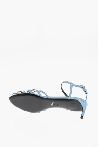 Leather TRIOMPHE Ankle-Strap Sandals Heel 6cm