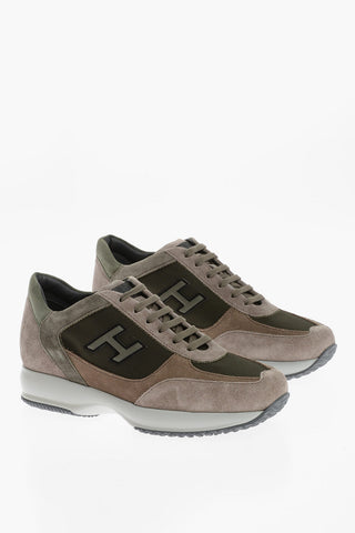 Mesh and Suede INTERACTIVE Low-Top Sneakers