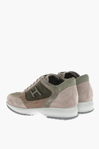 Mesh and Suede INTERACTIVE Low-Top Sneakers