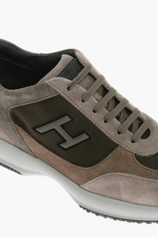 Mesh and Suede INTERACTIVE Low-Top Sneakers