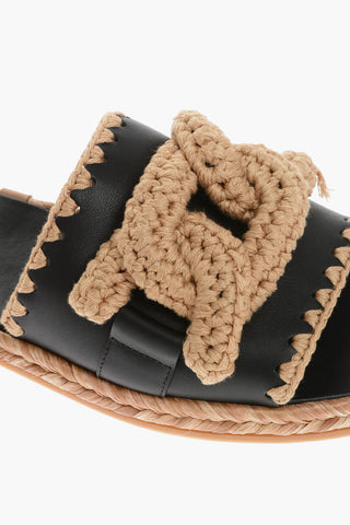 Leather 17K Sandals with Braided Detail