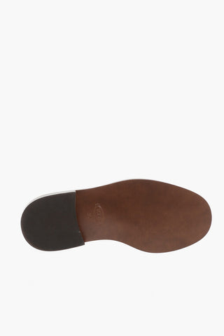 Leather Penny Lofars with Braided Detail