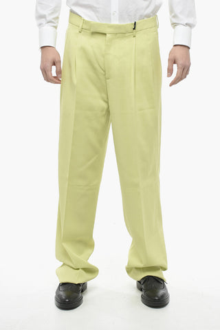 Wide Leg High-waisted Pants with Pleated Detail
