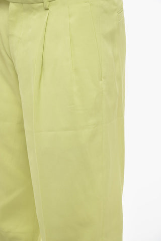 Wide Leg High-waisted Pants with Pleated Detail