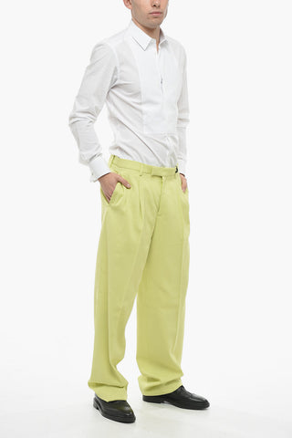 Wide Leg High-waisted Pants with Pleated Detail