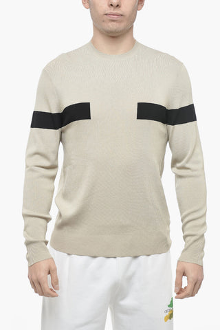 Viscose Blend Sweater with Contrastig Pattern