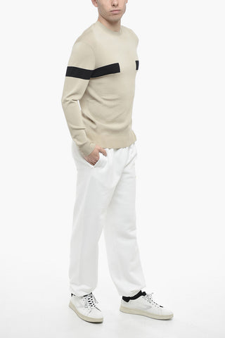 Viscose Blend Sweater with Contrastig Pattern