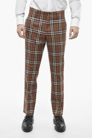 Check-patterned Chino Pants