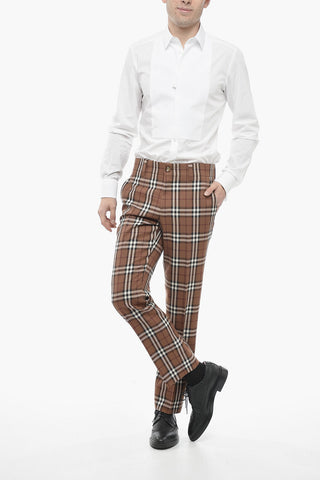 Check-patterned Chino Pants