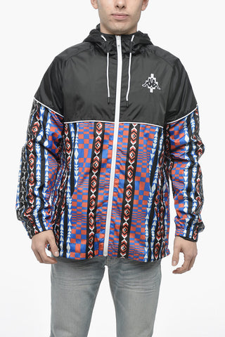 KAPPA Giacca a Vento con Fantasia Folk Multicolor