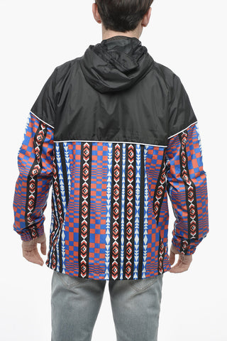 KAPPA Giacca a Vento con Fantasia Folk Multicolor