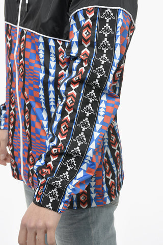 KAPPA Giacca a Vento con Fantasia Folk Multicolor