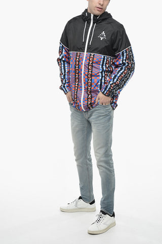 KAPPA Giacca a Vento con Fantasia Folk Multicolor