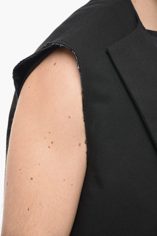 Single-breasted Virgin Wool Vest with Notch Lapel