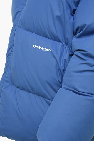 BOUNCE HOODED DOWN PUFFER PEACOCK WHITE