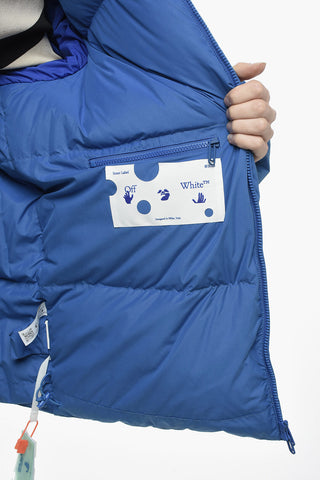 BOUNCE HOODED DOWN PUFFER PEACOCK WHITE