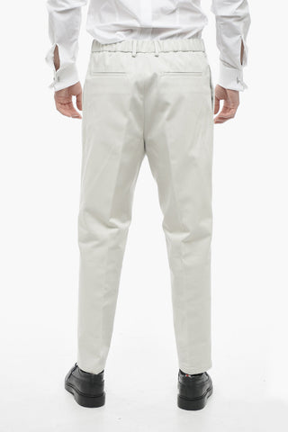Pantaloni Chino in Cotone Twill con Passanti