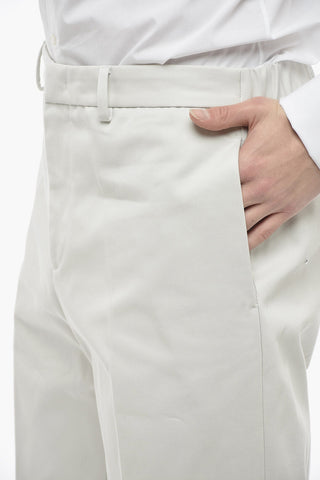 Pantaloni Chino in Cotone Twill con Passanti