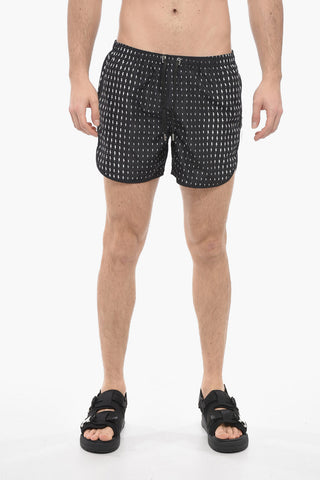 All-Over Printed WAVES DEGRADE' Swim Shorts