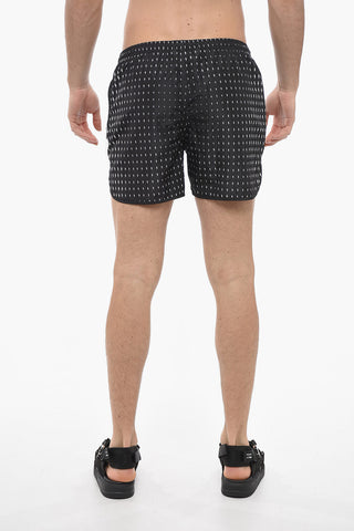 All-Over Printed WAVES DEGRADE' Swim Shorts