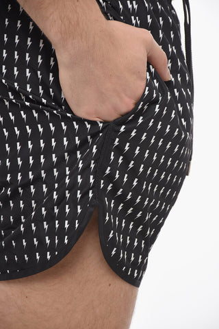 All-Over Printed WAVES DEGRADE' Swim Shorts