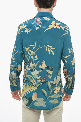 Camicia in Seta con Stampa a Fiori