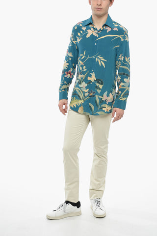 Camicia in Seta con Stampa a Fiori
