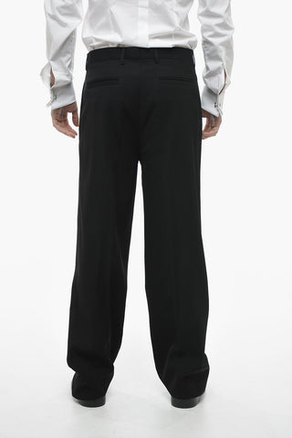 Wide Leg High-waisted Pants with Pleated Detail
