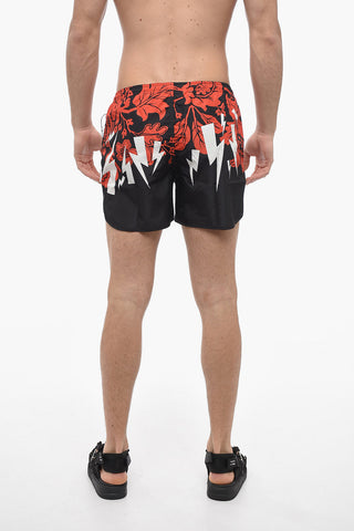 Slim Fit Floral-Printed HAVAIIANAS BOLTS Swim Shorts