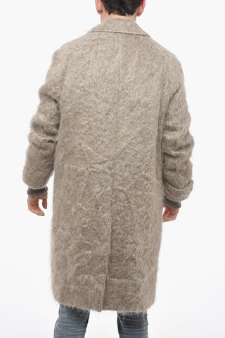 Mohair Blend Coat with Hidden Closure