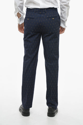 Morset Motif Wool Suit with Peak Lapel