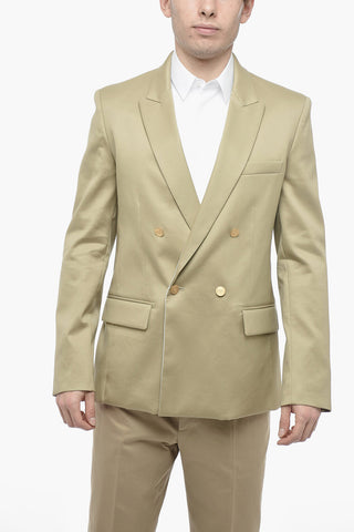 Double Breasted Blazer with Peak Lapel