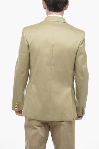 Double Breasted Blazer with Peak Lapel