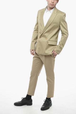 Double Breasted Blazer with Peak Lapel