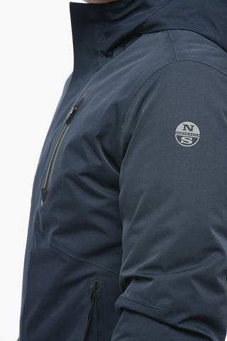 RECYCLED C2 ADMIRAL Padded Windbreaker Jacket with Hood