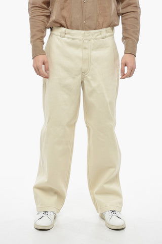 Cotton Loose Fit Pants with Belt Loops