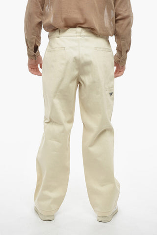 Cotton Loose Fit Pants with Belt Loops