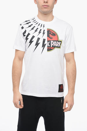JURASSIC PARK X NB Baumwoll-Rundhals-T-Shirt HALF THUNDERBOLT