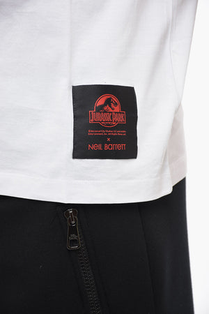 JURASSIC PARK X NB Baumwoll-Rundhals-T-Shirt HALF THUNDERBOLT