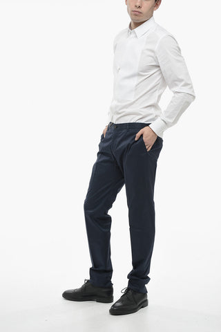 Pantaloni Slim Fit con Tasche a Filo