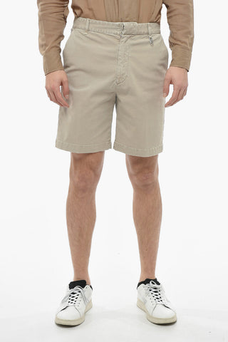 4 Pocket Cotton Shorts with Embroidered Logo