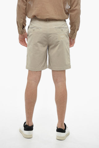 4 Pocket Cotton Shorts with Embroidered Logo