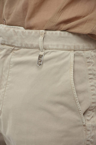 4 Pocket Cotton Shorts with Embroidered Logo