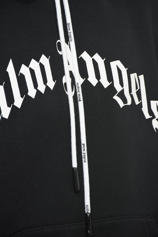 Brushed Cotton Hoodie Sweatshirt with Logo Print