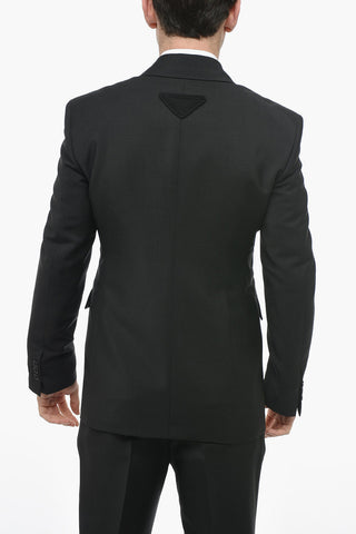 Notch Lapel KID Mohair Blend Blazer