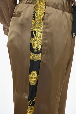 Viscose Joggers with Barocco Print