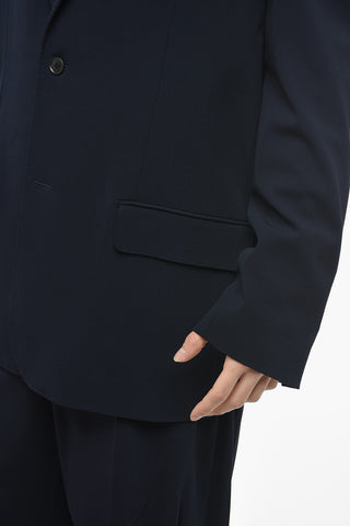 UNISEX GARDE-ROBE Wool Oversized Blazer with Padded Shoulders